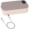 GLOBALHUT Contenitore per il pranzo elettrico portatile con riscaldamento rapido, contenitore in acciaio inox 304, 7200 mAh, scaldavivande ricaricabile per pendolari (rosa)