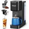 Tastyle - Macchina da caffè monoporzione, caffettiera calda e ghiacciata per tazza K e caffè macinato, con serbatoio dell'acqua rimovibile da 40 once, 6 a 24 once, dimensioni della birra, include