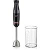 Bosch Elettrodomestici Bosch MSM4B610 Frullatore a Immersione, Potente 1000 Watt, Plastica, Nero | ErgoMaster Serie 4, Frullatore a Immersione, Regolazione Dinamica della Velocità, 4 Lame in Acciaio Inox, Made in Europe