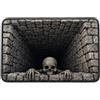 Generic Zerbino illusione di Halloween,Tappeto abisso scheletro ottico 3D | Zerbino spaventoso horror con trappola visiva, divertente decorazione scherzo, decorazione per interni ed esterni, portico