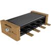 Cecotec Cheese&Grill 8200 Raclette in legno 1200 W, superficie grill, 8 pentole singole, termostato regolabile, design rimovibile