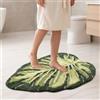 Umllpet Tappetino da Bagno a Forma di Foglia Tropicale 50x80cm Lavabile | Tappeto in microfibra super assorbente, base TPR antiscivolo, decorazione tropicale per bagno e ingresso