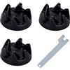 hioseyre Confezione da 3 accoppiatori per frullatore KitchenAid 9704230, accoppiatore di ricambio in gomma con chiave, compatibile con KitchenAid KSB52, KSB5, 5KSB5 e 5KSB52