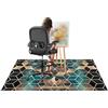 Tehocwiz Tappetini per Sedie da Ufficio 100 x 120 cm Tappeto Salvapavimento | Poliestere Antiscivolo Tappeto per Sedia Gaming, Tappeto di Protezione del Pavimento, Tappetino per Pavimenti Duri da Ufficio