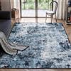 Terven Tappeto Salotto Tappeto Antiscivolo Astratto Lavabile 120x180cm | Tappeto moderno in gomma, antimacchia, a pelo basso, pieghevole, per casa, cucina, dormitorio, colore: blu oceano