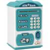 MuchLuckystar Salvadanaio per bambini, bancomat, simulazione intelligente con password, salvadanaio elettronico, sicuro (blu)