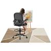 Tehocwiz Tappeto per Sedia Ufficio Gaming Antiscivolo 100 x 120 cm | Poliestere Tappeto Salvapavimento Tappetino di Protezione per Pavimenti, Tappetino per Sedia da Ufficio per Parquet