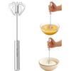 Generic Frusta per uova in acciaio inox, sbattitore semiautomatico per uova, frusta manuale per sbattere le uova (30,5 cm)