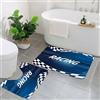 KGDHY Set di 2 tappetini da bagno,antiscivolo,lavabili,morbido e assorbente,tappeto da bagno,tappetino da doccia,Motocross Racing Scacchi Misurazione Su Sport Ricreazione Rally Gara Astratto Azione A