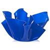 Iplex Design iPLEX - Vaso Linea Drappeggi in plexiglass Blu Pieno Drappeggiato a Mano 13x18x18 cm Made in Italy - Arredamento casa Ufficio s