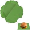 QUARKZMAN 100 Fogli Di Carta Oleata Per Alimenti 18 X 18 Cm Verde | Carta Antigrasso, Rivestimento Quadrato, Per Cestini Hamburger