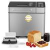 AIRFISH 19-in-1 Macchina del Pane Intelligente con Dispenser Automatico per gli Ingredienti, Programma Senza Glutine, 1000g/750g/500g, 15h Timer, Finestra di Visualizzazione, Acciaio Inossidabile
