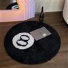 MZYZPPBD 8 tappeti a sfera simulazione biliardo 8 sfere Rug rotondo tufting morbido tappeto da biliardo antiscivolo tappetino da bagno per bambini camera da letto nero 8 sfere Rug per soggiorno