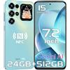 OUKITEL C68 Plus Smartphone 2026, 24GB+512GB/1TB Telefono Cellulare, Blu | 7.2 HD+ & 1.81 Rear Display Telefoni, 6000mAh Cellulare, 64MP Smartphone Android 15, NFC/Dual SIM/Face ID/Fingerprint/GPS