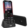 C D R Cellulare Cdr C52, telefono per anziani 4G, Tasto SOS, Tasti Grandi | Volume Alto del vivavoce e suoneria, Bluetooth - 900 mAh, Base di Ricarica, Torcia, connettore Type-C colore ROSSO