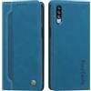 rongki Custodia per Samsung Galaxy A50/A30S/A50S, Cover in Pelle Sintetica Portafoglio con Slot per Carte, Supporto, Chiusura Magnetica, Antiurto Case per Samsung A50/A30S/A50S, Azzurro