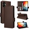 BELLA BEAR Custodia per Telefono TCL K70 NxtPaper 5G-Marrone | Portafoglio con Magnetico, Funzione Kickstand, Cassa Flip del Telefono Cellulare, Protettivo a Prova di Urti