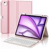 Occtingkind Per iPad Air 13 (M4/M3/M2) & Pro 12.9 Cover Tastiera Italiana | Custodia Magnetica Rimovibile Bluetooth Keyboard, Lunga autonomia, Tastiera per iPad Air 13 & Pro 12.9 Rosa