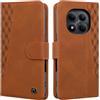 CASAFUNY Cover per Xiaomi Redmi Note 15 Pro Plus/Poco M8 Pro 5G,Kaki | Custodia in Pelle Portafoglio,a Libro Custodia, RFID Magnetica Protettiva Flip Case per Xiaomi Poco M8 Pro