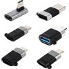 Asonen Set di 6 adattatori da TypeC a USB 3.0, da MicroUSB a TypeC, da Lightning a Type-C, da USB 3.0 a Type-C, da USB 2.0 a Type-C per MacBook Pro Air, Mac, Apple iPhone 17 17e 16, iPad