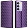 Generico DayQiQiPu Cover per Realme C85 4G/5G RMX5566, RMX5253 (6,8 Pollici) Custodia in pelle PU con Motivo a cubi 3D Chiusura Magnetica Caso portafoglio a conchiglia con supporto, Viola