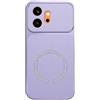 YUECXIN Cover per HONOR 600 5G, Custodia Magnetica in Pelle Vegana Morbida al Tatto, Case Sottile Antiurto e Anti-Impronte con Protezione Fotocamera, Viola