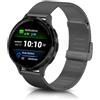 ToVioc 18mm Cinturino Maglia Milanese per Garmin Venu 4 41mm - Nero | Metallo Cinturini in Acciaio Inossidabile Adatto per Garmin Venu 3S/Venu 2S/Forerunner 265S/Forerunner 255S Music