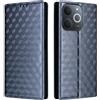 Generico DayQiQiPu Cover per Realme Note 70T RMX5313 (6,74 Pollici) Custodia in pelle PU con Motivo a cubi 3D Chiusura Magnetica Caso portafoglio a conchiglia con supporto, Blu