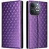Generico DayQiQiPu Cover per Realme Note 70T RMX5313 (6,74 Pollici) Custodia in pelle PU con Motivo a cubi 3D Chiusura Magnetica Caso portafoglio a conchiglia con supporto, Viola