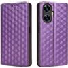 Generico DayQiQiPu Cover per Realme C55 RMX3710 (6,72 Pollici) Custodia in pelle PU con Motivo a cubi 3D Chiusura Magnetica Caso portafoglio a conchiglia con supporto, Viola