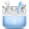 xinwld Cuffie Bluetooth 5.4 In Ear, Auricolari Bluetooth HiFi Stereo con 4 Mics ENC Cancellazione Rumore, 40 Ore Cuffie Wireless LED USB-C, IP7 Impermeabili Cuffiette Senza Fili per iOS Android, Blu Acqua