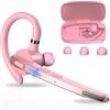 New Bee V5.1 Auricolare Bluetooth Singolo 72Hs Tempo di Gioco | Auricolari Mono Bluetooth con Doppio Microfono CVC8.0 per Lavoro Ufficio (Rosa-1 Pezzo)