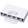 Konig König SAT-SWITCH200W Commutatore DiSEqC 4/1, Argento/Bianco