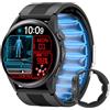 FOSMET S200 Smartwatch Uomo con Pompa ad Aria, Pressione Sanguigna, ECG HRV, Nero | 1,56 AMOLED Frequenza Cardiaca, Sonno, SpO₂, Temperatura, Chiamate Bluetooth, SOS compatibile con iOS e Android