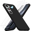MGUEIAO Cover Compatibile con Nubia Neo 5 GT, con 2 Pezzi Pellicola Protettiva, Custodia Morbido TPU Silicone, Antiurto Matte Case, Anti-graffio - Nero