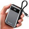 Denver Power Bank 65W, Powerbank 20000mAh USB-C, Caricatore Portatile