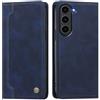 rongki Custodia per Samsung Galaxy S23 Plus, Cover in Pelle Sintetica Portafoglio con Slot per Carte, Supporto, Chiusura Magnetica, Antiurto Case per Samsung S23 Plus, Blu scuro
