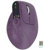 JOMAA Mouse verticale ergonomico senza fili 2,4 G e doppio Bluetooth, tre canali, DPI regolabile, piatto girevole multifunzionale, ricaricabile, per PC, laptop, MacBook (viola)