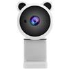 Denash Webcam 1080P Full HD, Simpatica Webcam USB Microfono Incorporato per Computer Desktop PC per Registrazione Video Plug And Play(White)