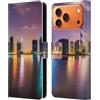 Head Case Designs Dubai City Skylines - Custodia a portafoglio in pelle compatibile con Apple iPhone 17 Pro Max