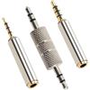 GVSS Adattatore audio jack da 2,5 mm a 3,5 mm femmina maschio misto, convertitore stereo o mono compatibile con smartphone, microfoni e cuffie
