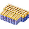 PKCELL - 40 batterie AA, R6P + 40 batterie AAA, R03P, 1,5 V al carbonio