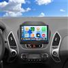OiLiehu Radio doppio DIN per Hyundai Tucson IX35 2010-2015 con Wireless Carplay Android Auto, schermo IPS da 10,1 con Mirror Link, Bluetooth, FM, SWC, EQ, USB, luci colorate, telecamera posteriore