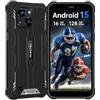 OUKITEL WP32 Telefono Indistruttiblie Android 15, 16(4+12) GB RAM + 128GB ROM/TF 1TB, Display 6.0 HD+ Gorilla Glass 5, Batteria 6300mAh, 20MP+5MP, NFC/Dual SIM/Face ID/OTG, Nero