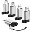 GiGreen Adattatore da USB C a Micro USB, 5 pezzi, da micro a tipo C, adattatore | USB C femmina a micro USB maschio, compatibile con Samsung Galaxy S7, controller PS4, fotocamera, cuffie, tablet, ecc