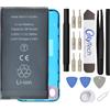 OnlyTech - Batteria di ricambio Premium per iPhone 12 e iPhone 12 Pro - Capacità 2815 mAh, qualità identica (Chip TI) - Kit 15 Strumenti e adesivo schermo inclusi
