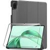 QUSRTMUE Cover per Honor Pad X8a/X8b 11 Case+1 Pezzi Vetro Temperato | Auto Svegliati/Sonno,Custodia pieghevole per tablet con supporto.