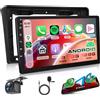 Rimoody 8 Core 6G+128G Android Autoradio pour Fiat Ducato 3/Peugeot Boxer 2/Citroen Jumper 2 2006-2022 Wireless Carplay Android Auto GPS Navi WiFi 360° Panorama 9 Pollici Radio Bluetooth FM/RDS/DSP EQ/USB/SWC