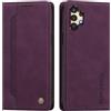 rongki Custodia per Samsung Galaxy A32 4G, Cover in Pelle Sintetica Portafoglio con Slot per Carte, Supporto, Chiusura Magnetica, Antiurto Case per Samsung A32 4G, Viola