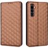 Generico DayQiQiPu Cover per Realme X50 Pro 5G RMX2075 (6,44 Pollici) Custodia in pelle PU con Motivo a cubi 3D Chiusura Magnetica Caso portafoglio a conchiglia con supporto, Marrone